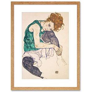 Wee Blue Coo Egon Schiele Seated Woman Legs Drawn Up Adele Herm Framed Wall Art Print Wee Blue Coo Egon Schiele Seated Woman Legs Drawn Up Adele Herm Framed Wall Art Print