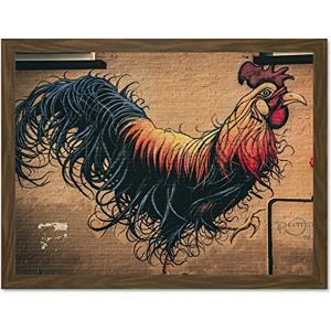 Fine Art Prints Moran Graffiti Chicken Rooster Wall Street Large Framed Art Print Poster Wall Decor 18x24 inch Fine Art Prints Moran Graffiti Chicken Rooster Wall Street Large Framed Art Print Poster Wall Decor 18x24 inch