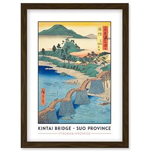 Wee Blue Coo Iwakuni, Kintai Bridge Suo Province Utagawa Hiroshige Japanese Woodblock Classic Collection Artwork Framed Wall Art Print A4 Wee Blue Coo Iwakuni, Kintai Bridge Suo Province Utagawa Hiroshige Japanese Woodblock Classic Collection Artwork Framed Wall Art Print A4