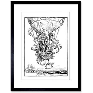 Wee Blue Coo WILLIAM HEATH ROBINSON UNCLE LUBIN HOT AIR BALLOON FRAMED ART PRINT F97X11089 Wee Blue Coo WILLIAM HEATH ROBINSON UNCLE LUBIN HOT AIR BALLOON FRAMED ART PRINT F97X11089
