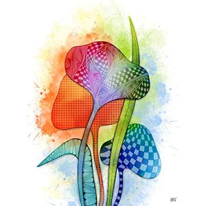 Artery8 Abstract Patterned Flowers Painting Large Wall Art Poster Print Thick Paper 18X24 Inch Artery8 Abstract Patterned Flowers Painting Large Wall Art Poster Print Thick Paper 18X24 Inch