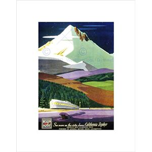Wee Blue Coo Travel Zephyr Train Rail Mountain Forest California Wall Art Print Wee Blue Coo Travel Zephyr Train Rail Mountain Forest California Wall Art Print