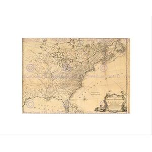Wee Blue Coo Map Antique Eastern Seaboard 1763 North America Atlantic Ocean Wall Art Print Wee Blue Coo Map Antique Eastern Seaboard 1763 North America Atlantic Ocean Wall Art Print