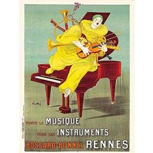 Wee Blue Coo Advert Music Instrument Bossard Bonnel Clown Piano Rennes France Art Print Poster Wall Decor 12X16 Inch Wee Blue Coo Advert Music Instrument Bossard Bonnel Clown Piano Rennes France Art Print Poster Wall Decor 12X16 Inch