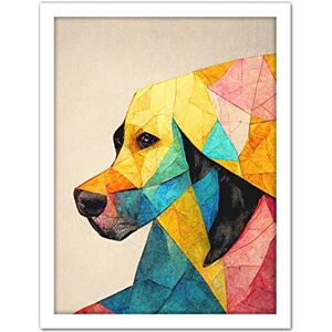 Doppelganger33 LTD Labrador Polygon Dog Abstract Geometric Paper Decoupage Artwork Framed Wall Art Print 18X24 Inch Doppelganger33 LTD Labrador Polygon Dog Abstract Geometric Paper Decoupage Artwork Framed Wall Art Print 18X24 Inch