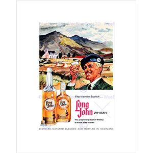 Wee Blue Coo Advert Drink Alcohol Scotch Whisky Long John USA Wall Art Print Wee Blue Coo Advert Drink Alcohol Scotch Whisky Long John USA Wall Art Print