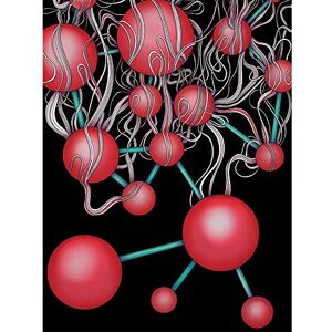 Artery8 Molecules Abstract Ilustration Orange Painting Premium Wall Art Canvas Print 18X24 Inch Artery8 Molecules Abstract Ilustration Orange Painting Premium Wall Art Canvas Print 18X24 Inch