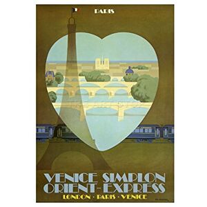 Wee Blue Coo Orient Express Venice Paris Rail Eiffel Tower Framed Art Print Picture F12X639 Wee Blue Coo Orient Express Venice Paris Rail Eiffel Tower Framed Art Print Picture F12X639