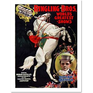 Wee Blue Coo Vintage Advert Circus Ringling Bros Castello Jupiter Large Framed Art Print Poster Wall Decor 18x24 inch Wee Blue Coo Vintage Advert Circus Ringling Bros Castello Jupiter Large Framed Art Print Poster Wall Decor 18x24 inch