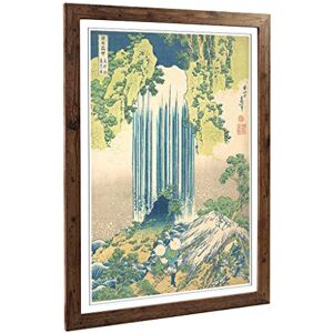 Big Box Art Framed Print of Katsushika Hokusai Yoro Waterfall Japanese Oriental Design Wall Art Picture Home Decor for Kitchen, Living Room, Bedroom, Office, Walnut, A2 / 24.5x18 Inch / 62x45cm Big Box Art Framed Print of Katsushika Hokusai Yoro Waterfall Japanese Oriental Design Wall Art Picture Home Decor for Kitchen, Living Room, Bedroom, Office, Walnut, A2 / 24.5x18 Inch / 62x45cm