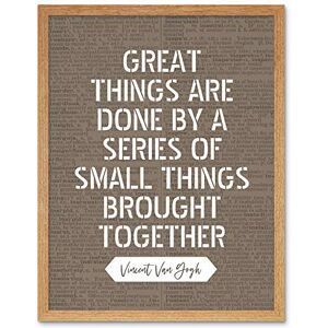 Artery8 Dictionary Inspiring Quote Vincent Van Gogh Great Things Small Things Brought Together Art Print Framed Poster Wall Decor 12x16 inch Artery8 Dictionary Inspiring Quote Vincent Van Gogh Great Things Small Things Brought Together Art Print Framed Poster Wall Decor 12x16 inch