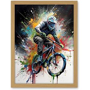 Artery8 Mountain Biking Extreme Sport Paint Splat Portrait Artwork Framed Wall Art Print 18X24 Inch Artery8 Mountain Biking Extreme Sport Paint Splat Portrait Artwork Framed Wall Art Print 18X24 Inch