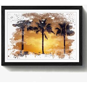Arty Pie Framed Print Black A2 (24.5x18 Inch) Landscape Sunset Palm Trees V3, Wood, Multi-Colour, 60 x 42 x 2 cm Arty Pie Framed Print Black A2 (24.5x18 Inch) Landscape Sunset Palm Trees V3, Wood, Multi-Colour, 60 x 42 x 2 cm