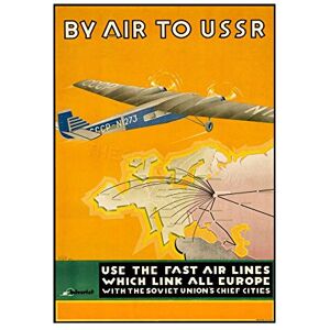 Wee Blue Coo Travel Transport USSR Soviet Russia Plane City Map Europe Wall Art Print Wee Blue Coo Travel Transport USSR Soviet Russia Plane City Map Europe Wall Art Print