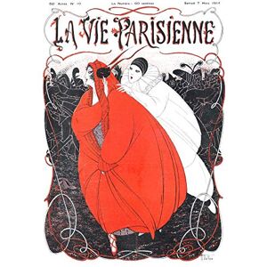 Artery8 La Vie Parisienne Red Woman Pierrot Clown Magazine Cover Large Wall Art Poster Print Thick Paper 18X24 Inch Artery8 La Vie Parisienne Red Woman Pierrot Clown Magazine Cover Large Wall Art Poster Print Thick Paper 18X24 Inch