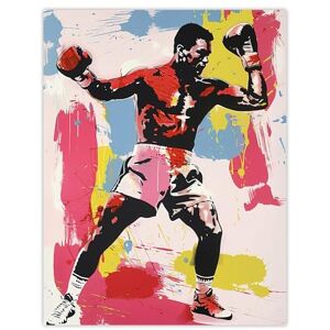 Artery8 Boxer Sport Portrait Boxing Gloves Colourful Bold Living Room Extra Large XL Wall Art Poster Print Artery8 Boxer Sport Portrait Boxing Gloves Colourful Bold Living Room Extra Large XL Wall Art Poster Print
