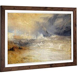 Big Box Art Framed Print of Joseph Mallord William Turner Waves Breaking Against The Lee Shore Design Wall Art Picture Home Decor for Living Room, Bedroom, Walnut, A2 / 24.5x18 Inch / 62x45cm Big Box Art Framed Print of Joseph Mallord William Turner Waves Breaking Against The Lee Shore Design Wall Art Picture Home Decor for Living Room, Bedroom, Walnut, A2 / 24.5x18 Inch / 62x45cm