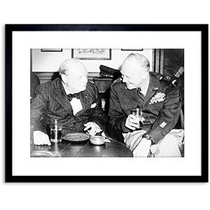 Wee Blue Coo 9x7 '' PHOTO B&W WINSTON CHURCHILL EISENHOWER RALEIGH FRAMED ART PRINT F97X1713 Wee Blue Coo 9x7 '' PHOTO B&W WINSTON CHURCHILL EISENHOWER RALEIGH FRAMED ART PRINT F97X1713