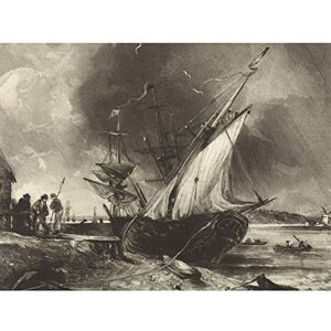 Artery8 David Lucas View On The Orwell Near Ipswich 1838 Painting Premium Wall Art Canvas Print 18X24 Inch Artery8 David Lucas View On The Orwell Near Ipswich 1838 Painting Premium Wall Art Canvas Print 18X24 Inch