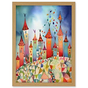 Artery8 Celebration Day Cityscape Processional Street Folk Art Watercolour Painting Artwork Framed A3 Wall Art Print Artery8 Celebration Day Cityscape Processional Street Folk Art Watercolour Painting Artwork Framed A3 Wall Art Print