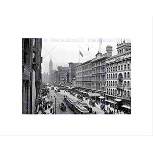 Wee Blue Coo Market Street From Eighth Philadelphia Pa Old BW Wall Art Print Wee Blue Coo Market Street From Eighth Philadelphia Pa Old BW Wall Art Print