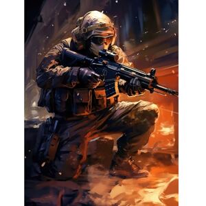 Artery8 Army Warfare Desert Sniper Explosion Flames Oil Painting Soldier Action Scene Large Wall Art Poster Print Thick Paper 18X24 Inch Artery8 Army Warfare Desert Sniper Explosion Flames Oil Painting Soldier Action Scene Large Wall Art Poster Print Thick Paper 18X24 Inch