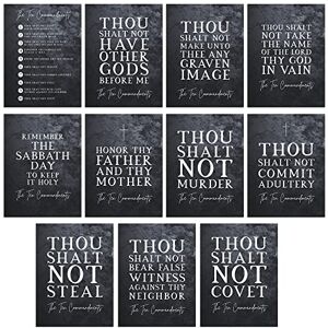 Artery8 The Ten Commandments From God Bible Scripture Verse Unframed Poster Art Print Pack of 11 A4 Artery8 The Ten Commandments From God Bible Scripture Verse Unframed Poster Art Print Pack of 11 A4