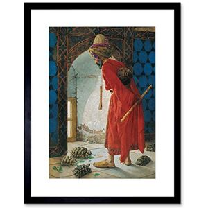 Wee Blue Coo Painting Osman Hamdi Bey Tortoise Trainer Old Master Framed Wall Art Print Wee Blue Coo Painting Osman Hamdi Bey Tortoise Trainer Old Master Framed Wall Art Print