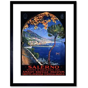 Wee Blue Coo Travel Salerno Mediterranean Italy Vintage Advert Framed Wall Art Print Wee Blue Coo Travel Salerno Mediterranean Italy Vintage Advert Framed Wall Art Print