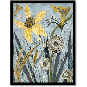 Artery8 Abstract Daffodils Bloom Rustic Artwork Spring Living Room Artwork Framed Wall Art Print A4 Artery8 Abstract Daffodils Bloom Rustic Artwork Spring Living Room Artwork Framed Wall Art Print A4
