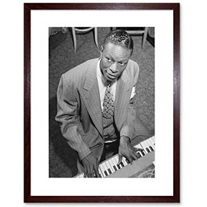 Wee Blue Coo Vintage Portrait Legendary Musician Nat King Cole Framed Wall Art Print Wee Blue Coo Vintage Portrait Legendary Musician Nat King Cole Framed Wall Art Print