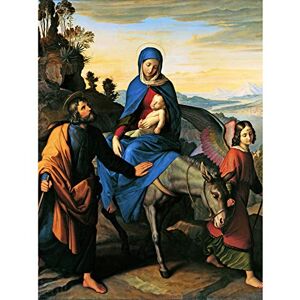 Fine Art Prints Von Carolsfeld Flight Into Egypt biblisches Gemälde Premium Wandkunst Leinwanddruck 45,7 x 61 cm Fine Art Prints Von Carolsfeld Flight Into Egypt biblisches Gemälde Premium Wandkunst Leinwanddruck 45,7 x 61 cm