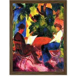 Wee Blue Coo August Macke Couple At Garden Table Old Master Large Framed Art Print Poster Wall Decor 18x24 inch Wee Blue Coo August Macke Couple At Garden Table Old Master Large Framed Art Print Poster Wall Decor 18x24 inch