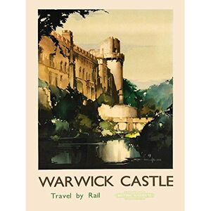 Wee Blue Coo Vintage Travel Warwick Castle British Railways Art Print Poster Wall Decor 12X16 Inch Wee Blue Coo Vintage Travel Warwick Castle British Railways Art Print Poster Wall Decor 12X16 Inch