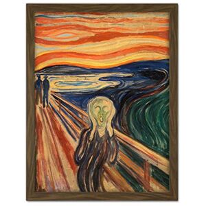 Wee Blue Coo Edvard Munch Scream Artwork Framed Wall Art Print 18X24 Inch Wee Blue Coo Edvard Munch Scream Artwork Framed Wall Art Print 18X24 Inch