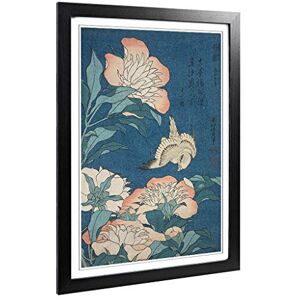 Big Box Art Framed Print of Kaigetsudo Ando Peonies and Canaries Japanese Oriental Design Wall Art Picture Home Decor for Living Room, Bedroom, Office, Black, A2 / 24.5x18 Inch / 62x45cm Big Box Art Framed Print of Kaigetsudo Ando Peonies and Canaries Japanese Oriental Design Wall Art Picture Home Decor for Living Room, Bedroom, Office, Black, A2 / 24.5x18 Inch / 62x45cm
