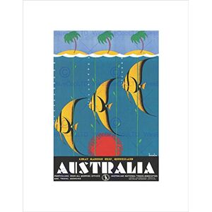 Wee Blue Coo Great Barrier Reef Queensland Australia Fish Tropical Vintage Art Wall Art Print Wee Blue Coo Great Barrier Reef Queensland Australia Fish Tropical Vintage Art Wall Art Print