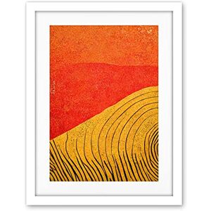 Wee Blue Coo Abstract Hilltop Sunset Walkabout Australia Mustard Coral Artwork Framed Wall Art Print 18X24 Inch Wee Blue Coo Abstract Hilltop Sunset Walkabout Australia Mustard Coral Artwork Framed Wall Art Print 18X24 Inch