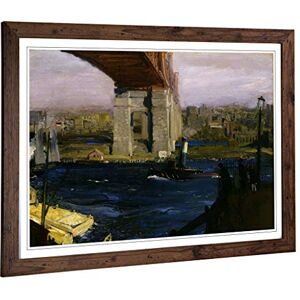 Big Box Art Framed Print of George Bellows Blackwell Island Bridge Design Wall Art Picture Home Decor for Kitchen, Living Room, Bedroom, Hallway, Walnut, A2 / 24.5x18 Inch / 62x45cm Big Box Art Framed Print of George Bellows Blackwell Island Bridge Design Wall Art Picture Home Decor for Kitchen, Living Room, Bedroom, Hallway, Walnut, A2 / 24.5x18 Inch / 62x45cm