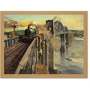 Wee Blue Coo Painting Royal Albert Bridge Saltash British Railways Art Large Framed Art Print Poster Wall Decor 18x24 inch Wee Blue Coo Painting Royal Albert Bridge Saltash British Railways Art Large Framed Art Print Poster Wall Decor 18x24 inch