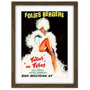 Wee Blue Coo Folies Bergere Theatre Cabaret Artwork Framed Wall Art Print 18X24 Inch Wee Blue Coo Folies Bergere Theatre Cabaret Artwork Framed Wall Art Print 18X24 Inch