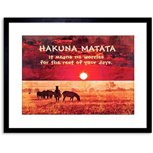 Wee Blue Coo Hakuna Matata No Worries Africa Quote Motivation Framed Wall Art Print Wee Blue Coo Hakuna Matata No Worries Africa Quote Motivation Framed Wall Art Print