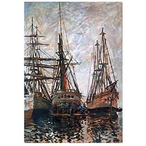 Wee Blue Coo Painting Seascape Maritime Monet Boats Harbour Wall Art Print Wee Blue Coo Painting Seascape Maritime Monet Boats Harbour Wall Art Print