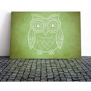 Big Box Art Wall Green Owl Art Canvas Print Gallery Wrapped 30mm Frame Wall Art 20x14 inches Ready to Hang Contemporary Animals Picture Living Room Bedroom Lounge Office Big Box Art Wall Green Owl Art Canvas Print Gallery Wrapped 30mm Frame Wall Art 20x14 inches Ready to Hang Contemporary Animals Picture Living Room Bedroom Lounge Office