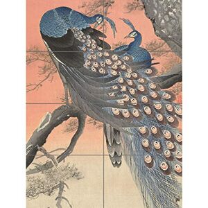 Artery8 Ohara Koson Two Peacocks On Tree Branch Painting XL Giant Panel Poster (8 Sections) Artery8 Ohara Koson Two Peacocks On Tree Branch Painting XL Giant Panel Poster (8 Sections)