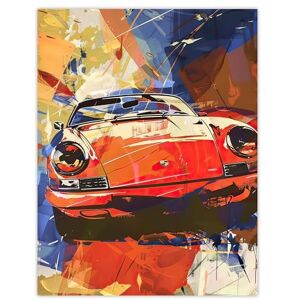 Artery8 Red Sports Car Design Racing Racecar Painting Man Cave Extra Large XL Wall Art Poster Print Artery8 Red Sports Car Design Racing Racecar Painting Man Cave Extra Large XL Wall Art Poster Print