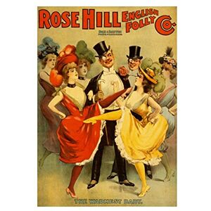 Wee Blue Coo Theatre Burlesque Rose Hill English Folly Cancan Dance USA Wall Art Print Wee Blue Coo Theatre Burlesque Rose Hill English Folly Cancan Dance USA Wall Art Print
