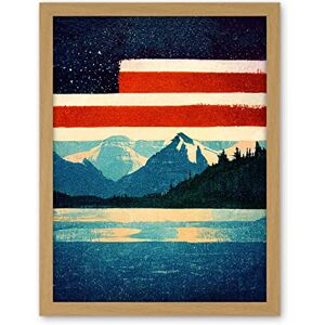 Wee Blue Coo Glacier National Park American Flag Design Iconic Artwork Framed Wall Art Print 18X24 Inch Wee Blue Coo Glacier National Park American Flag Design Iconic Artwork Framed Wall Art Print 18X24 Inch