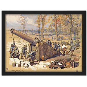 Fine Art Prints Cheffer Artillery Soldiers Cannon Gun WWI War Painting Large Framed Art Print Poster Wall Decor 18x24 in Fine Art Prints Cheffer Artillery Soldiers Cannon Gun WWI War Painting Large Framed Art Print Poster Wall Decor 18x24 in