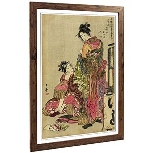 Big Box Art Framed Print of Kitagawa Utamaro Vintage Japanese Oriental (13) Design Wall Art Picture Home Decor for Kitchen, Living Room, Bedroom, Office, Walnut, A2 / 24.5x18 Inch / 62x45cm Big Box Art Framed Print of Kitagawa Utamaro Vintage Japanese Oriental (13) Design Wall Art Picture Home Decor for Kitchen, Living Room, Bedroom, Office, Walnut, A2 / 24.5x18 Inch / 62x45cm